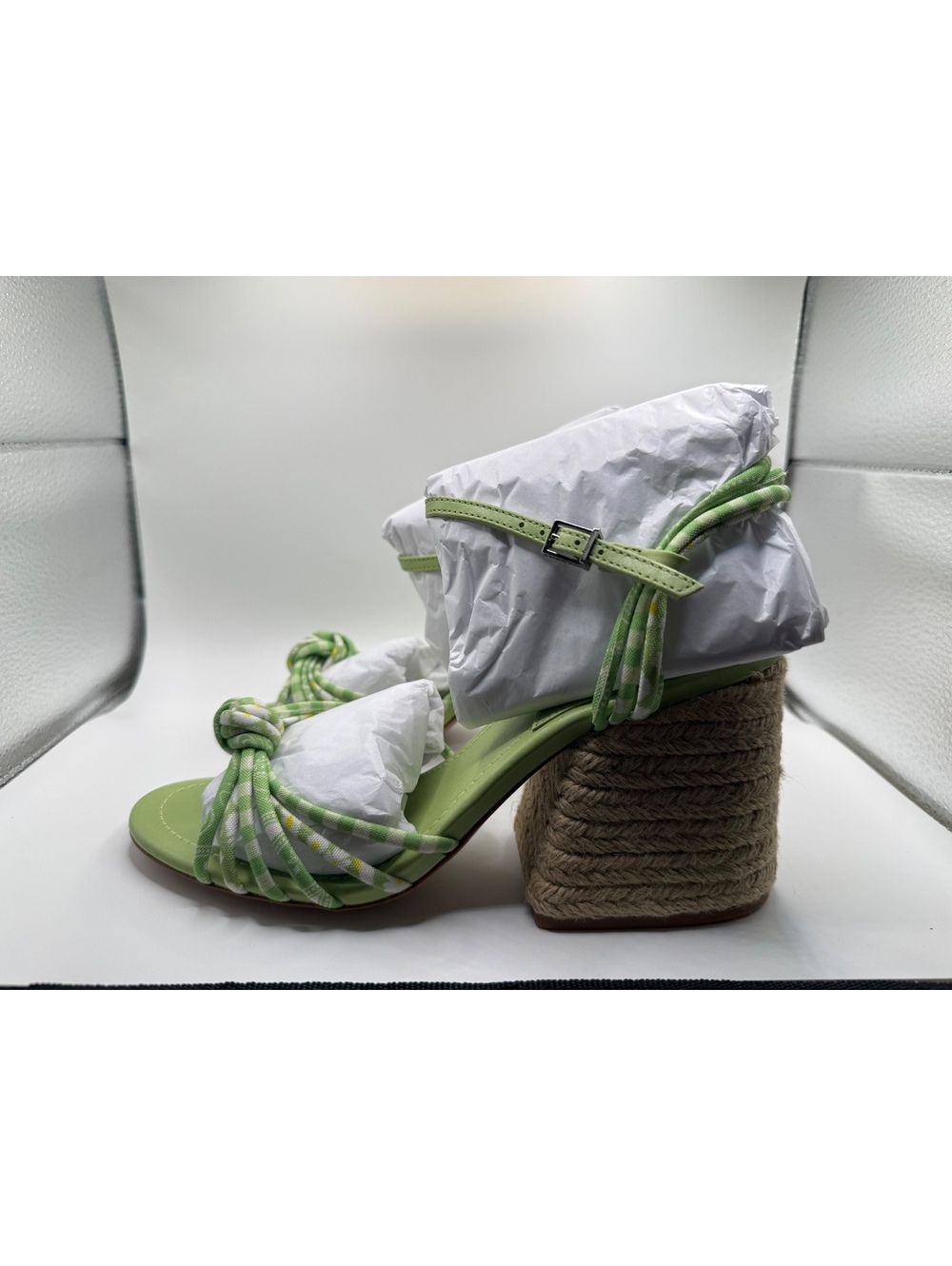 Schutz Dahra Green Block Heel Sandal in Women’s 8.5